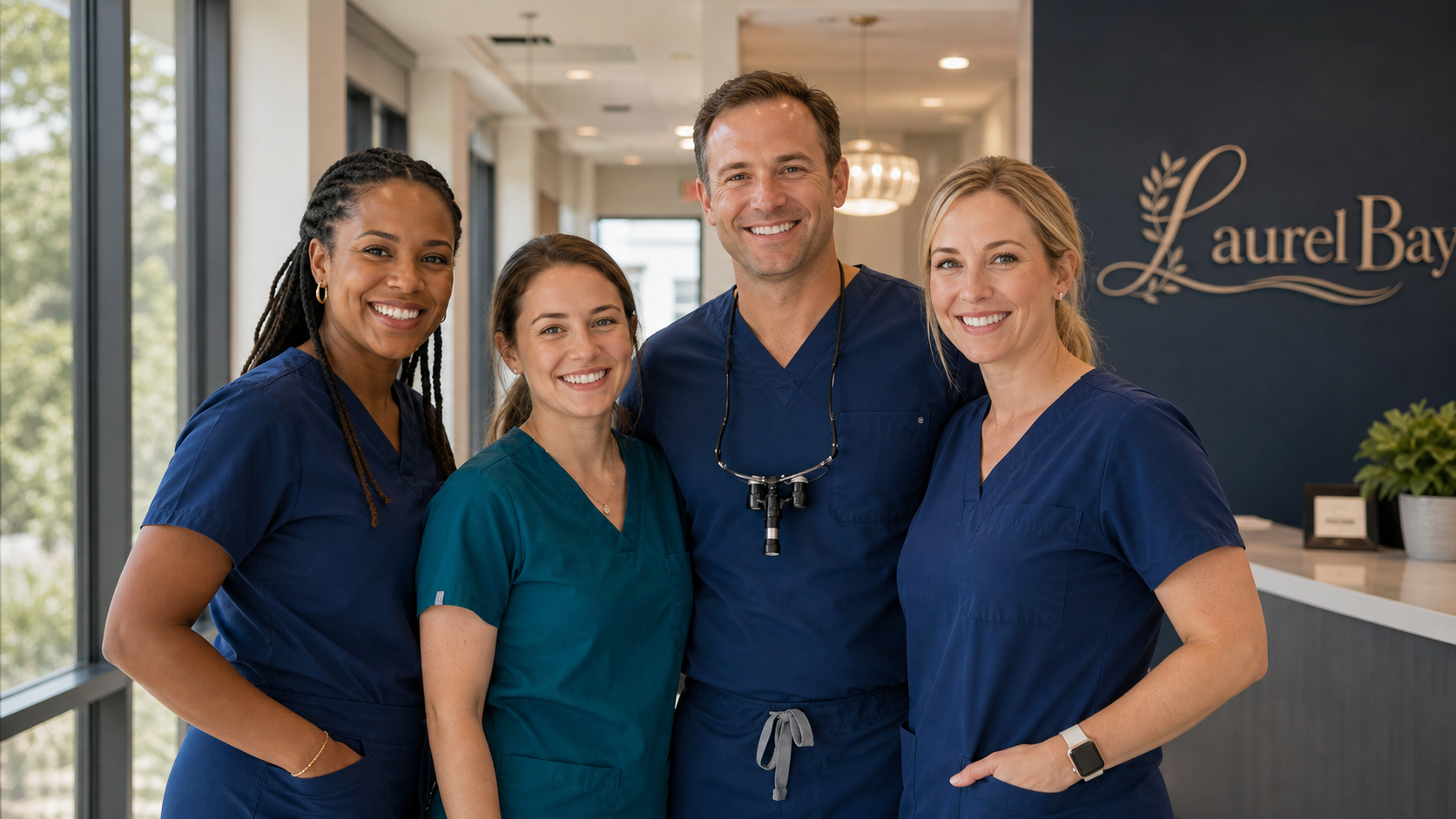 Dental professionals in a modern practice